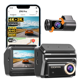 DDPAI Z90 Pro front 4K video for clear daytime footage and license plate capture.