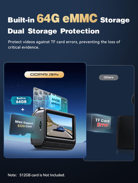 DDPAI Z90 Pro WiFi setup enables quick phone previews.