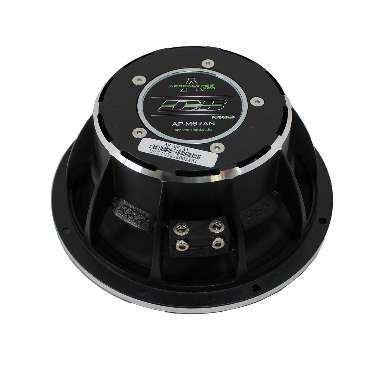 AP-M67AN pressed paper cone for detailed midrange output.