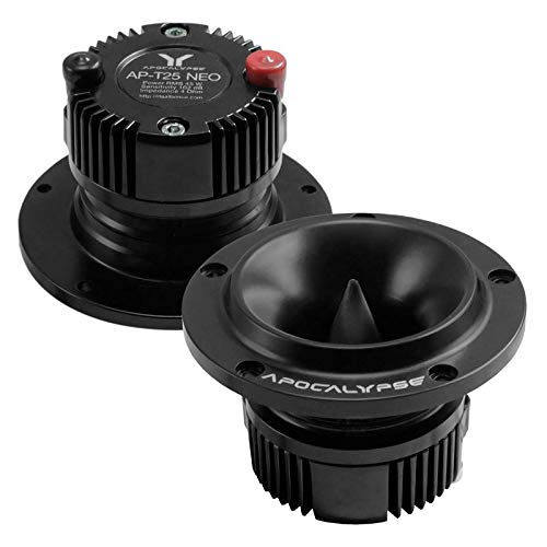 Deaf Bonce AP-T25 Neo tweeter front view showing rugged aluminum housing for car audio upgrades