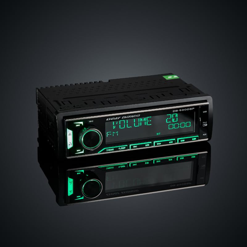 Deaf Bonce DB-530DSP built-in amplifier delivers clean power to speakers.