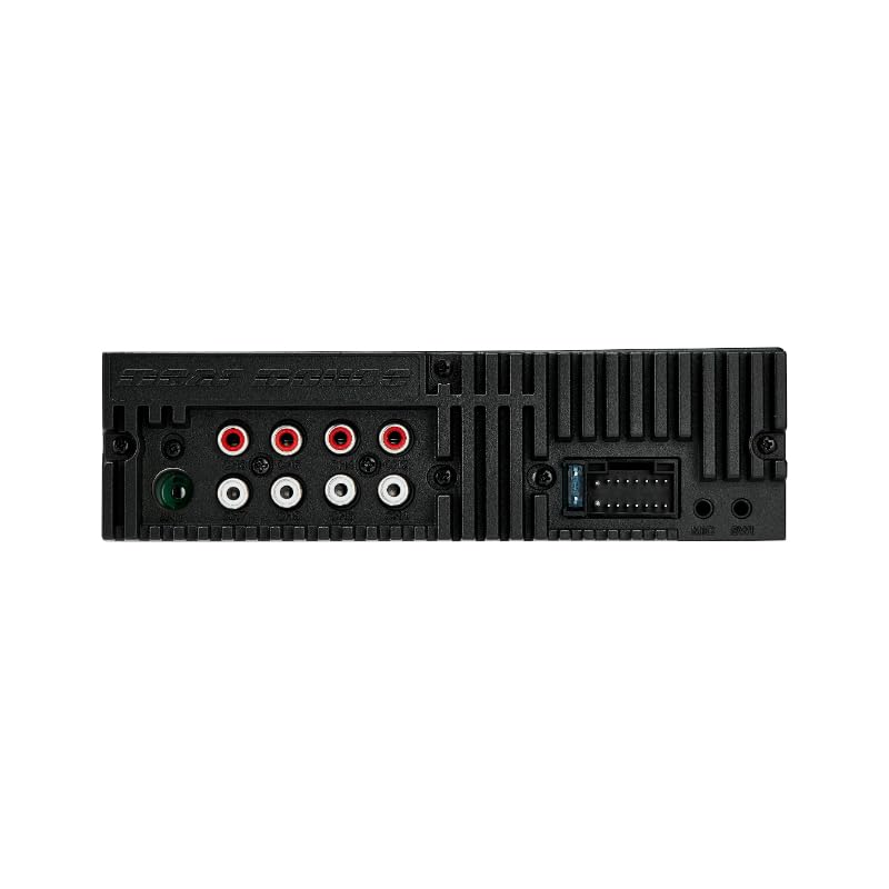 Deaf Bonce DB-530DSP front panel fits most 1-DIN dashboards for easy install.