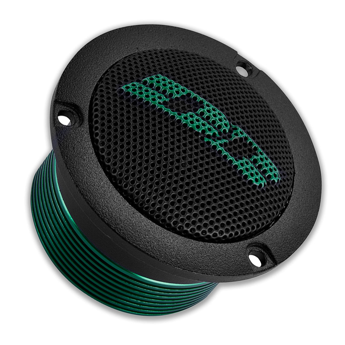 Deaf Bonce Hannibal tweeters titanium-dome close-up shows premium construction.