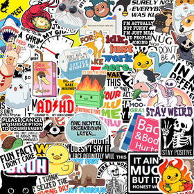 Debinolo 203 funny stickers on water bottles add personality with waterproof durability.