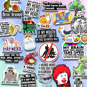 Debinolo 203 funny window decals add personality while easy to remove.