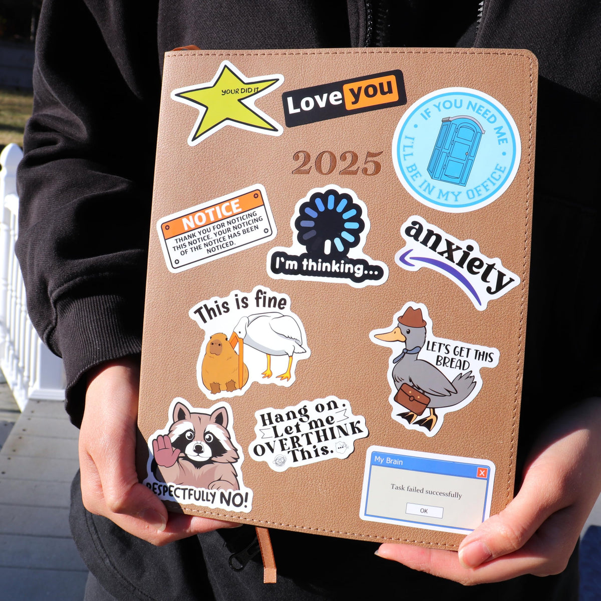 Debinolo hard hat stickers personalize gear while on-site projects.