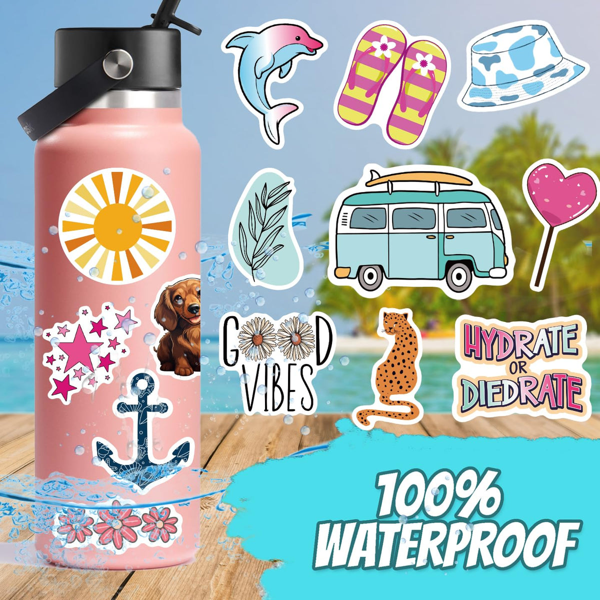 Debinolo laptop stickers in waterproof vinyl for durable, everyday use.