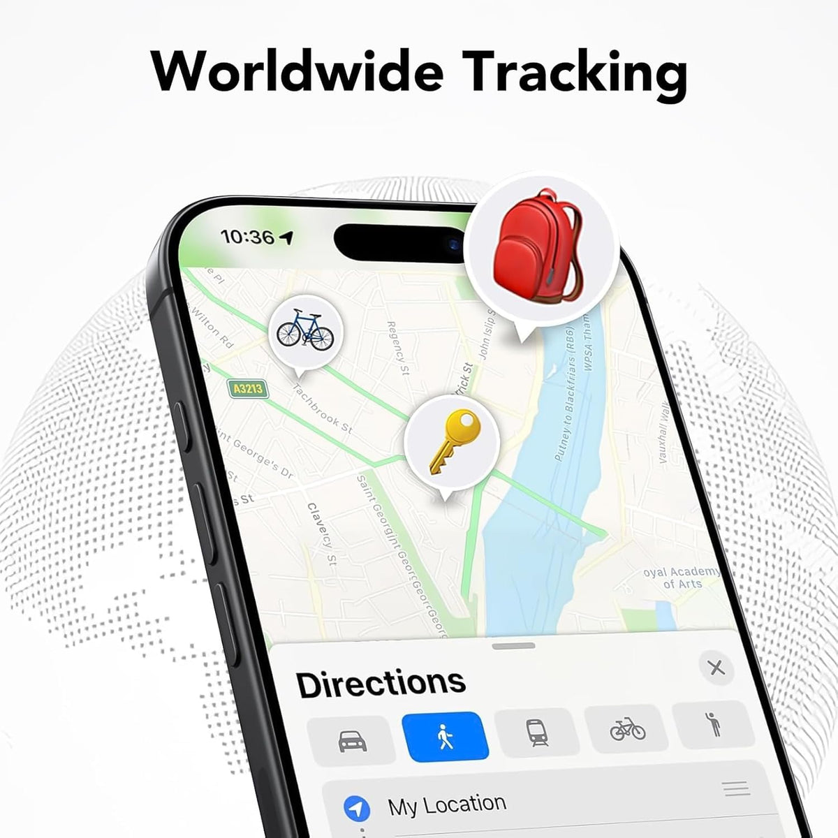 DEBOTIX inserted in a leather wallet, discreet tracking while traveling benefit