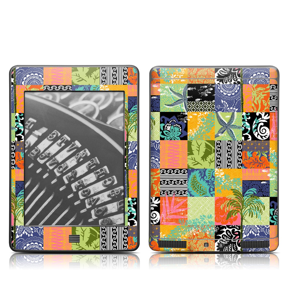 DecalGirl Kindle Touch Tropical Patchwork skin adds color while protecting against scratches