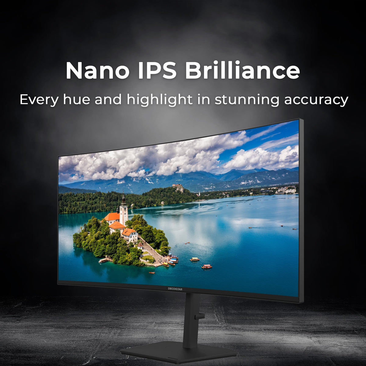 Deco Gear 120 Hz motion with Adaptive Sync for smooth gameplay.