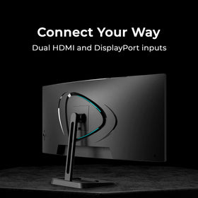 Deco Gear 34 curved monitor with VESA mount compatibility.