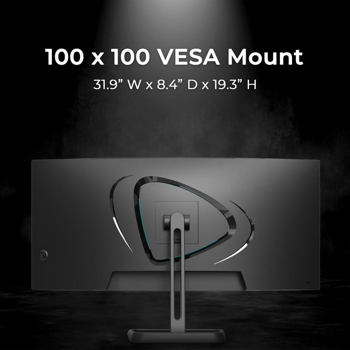 Deco Gear 34 curved gaming monitor in action on a desk setup.