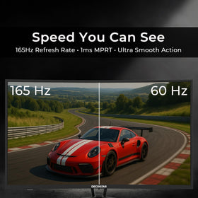 Deco Gear 39-inch curved monitor with 1ms MPRT reduces perceived input lag.