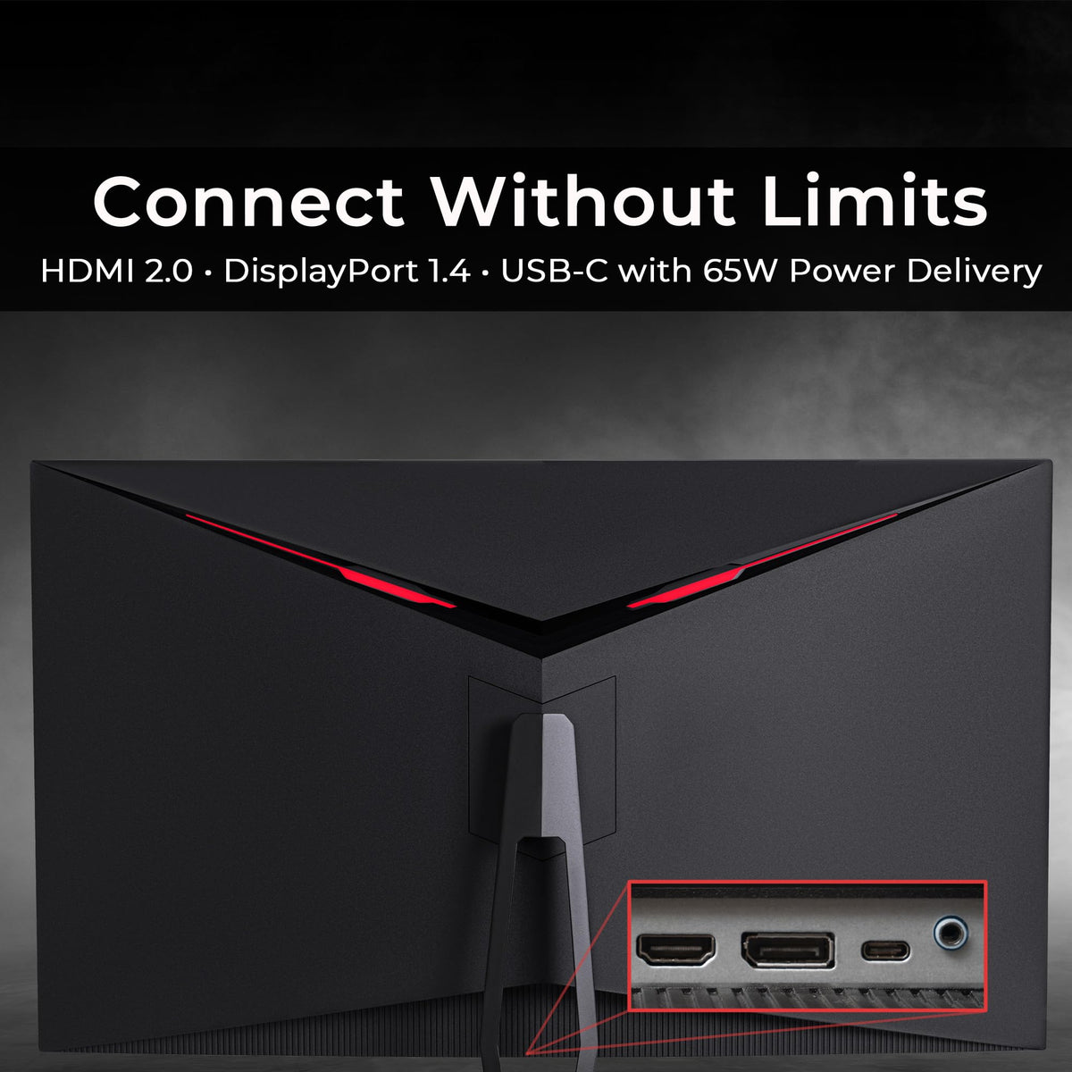 Deco Gear 39-inch curved monitor offers HDMI 2.0 and DP 1.4 ports for flexible setup.