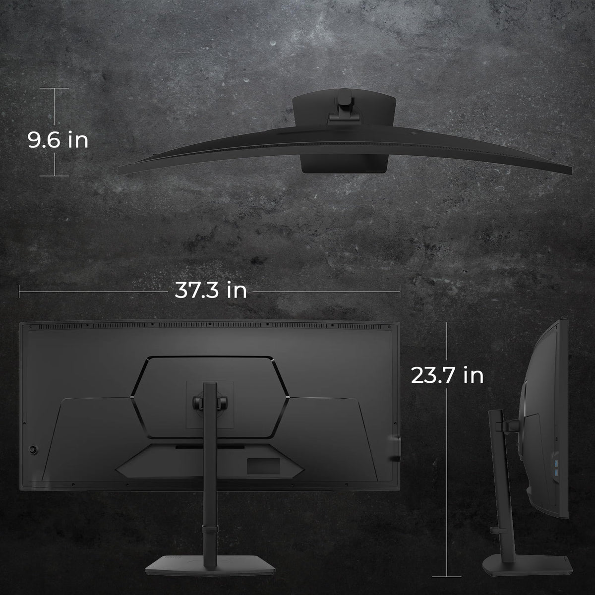 Deco Gear built-in speakers provide convenient desk audio.