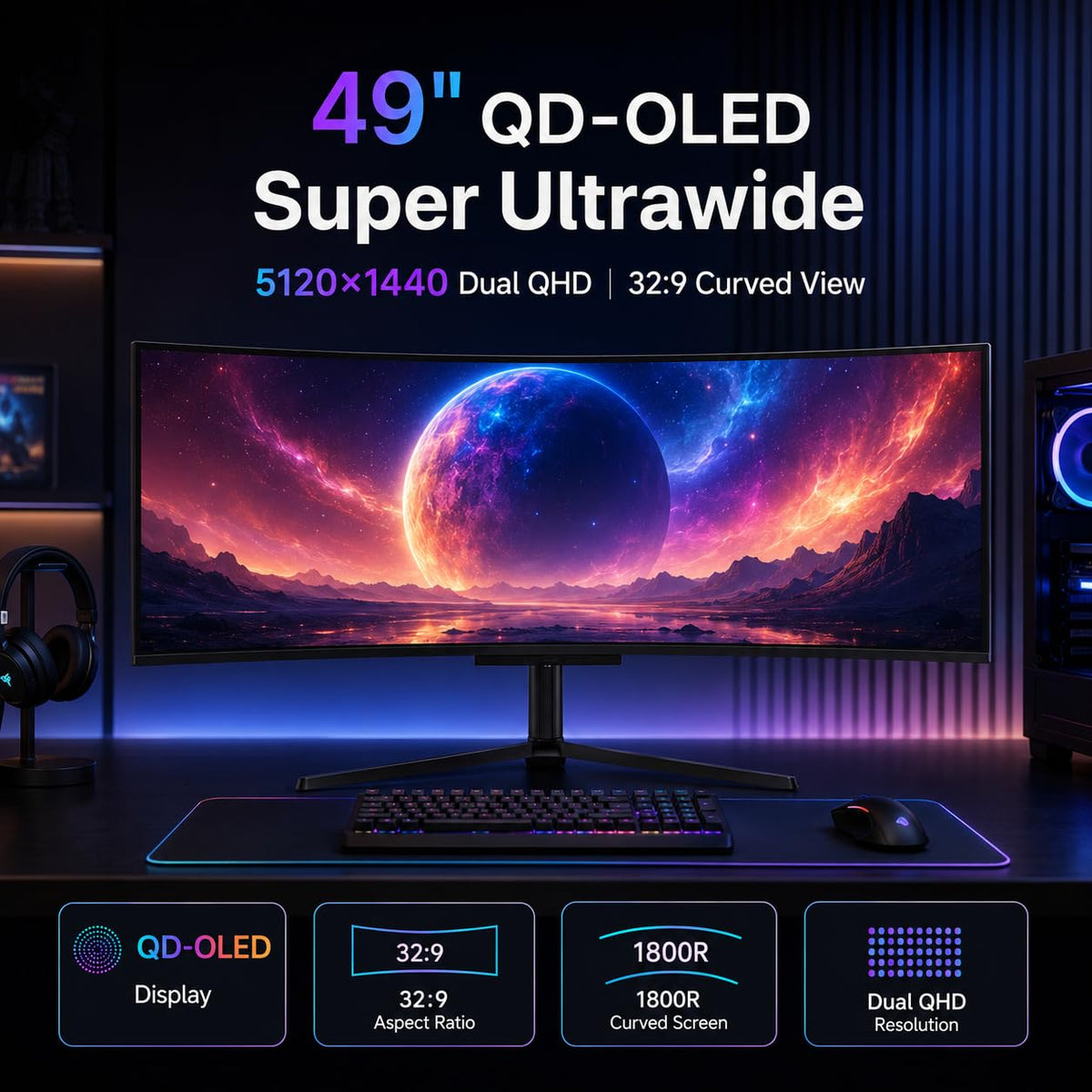 Deco Gear ultrawide monitor in action at 240Hz for smooth gaming.