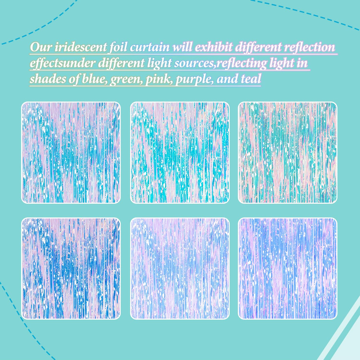 DECOCKRAT foil fringe backdrop suits weddings and birthdays with elegant flair