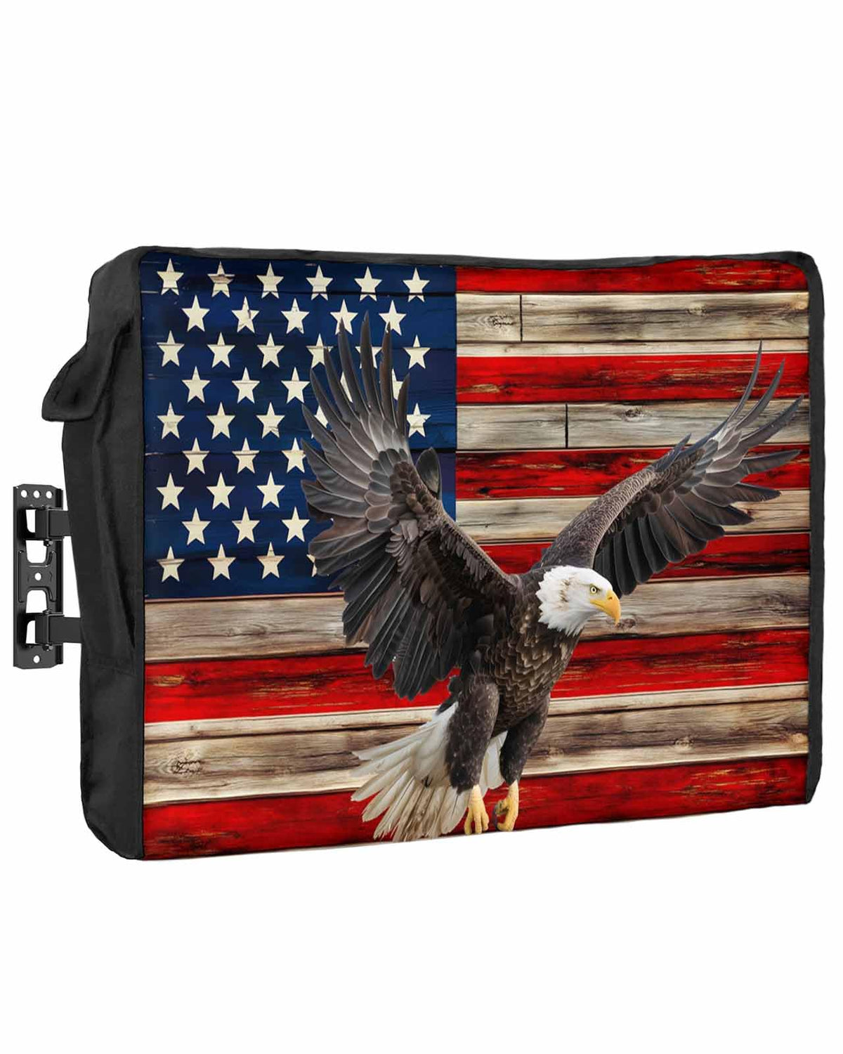 DecorLovee retro flag outdoor TV cover front view protecting weather-exposed screens