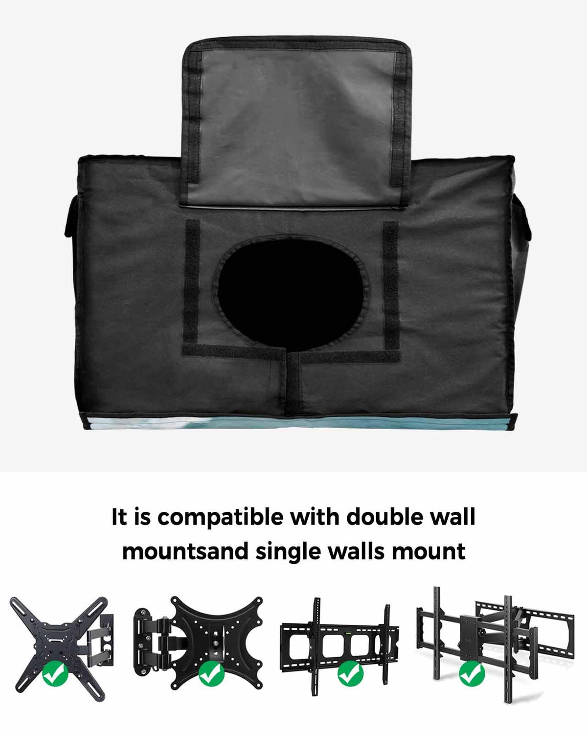 DecorLovee side pocket holding cables demonstrating convenient accessory storage