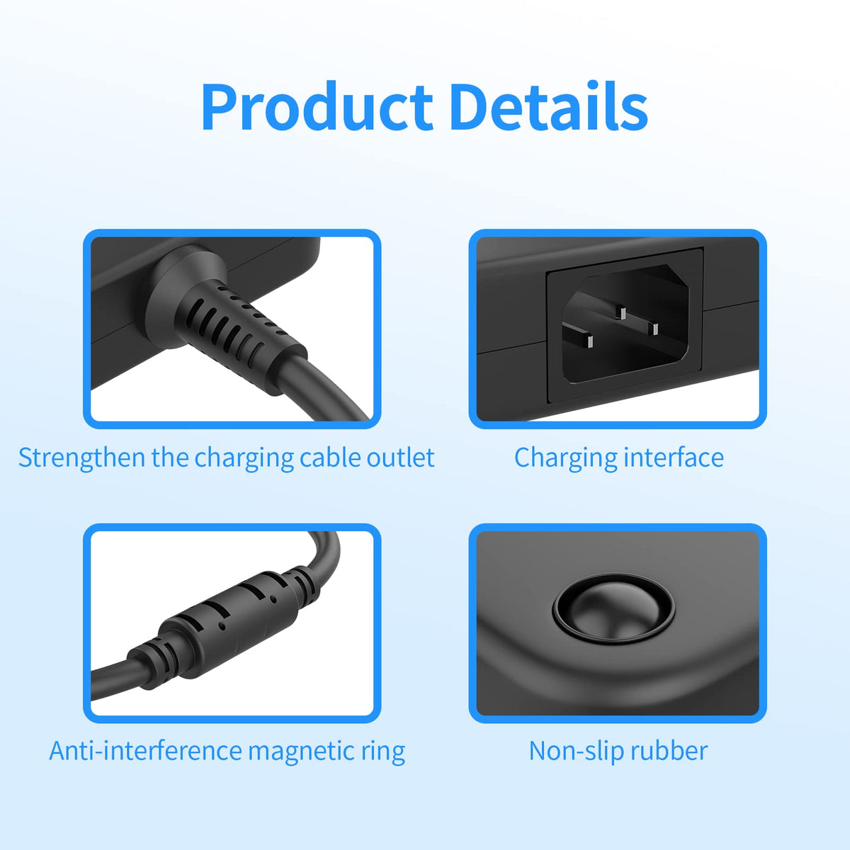 DECSZDY charger with built-in heat dissipation maintaining cooler operation
