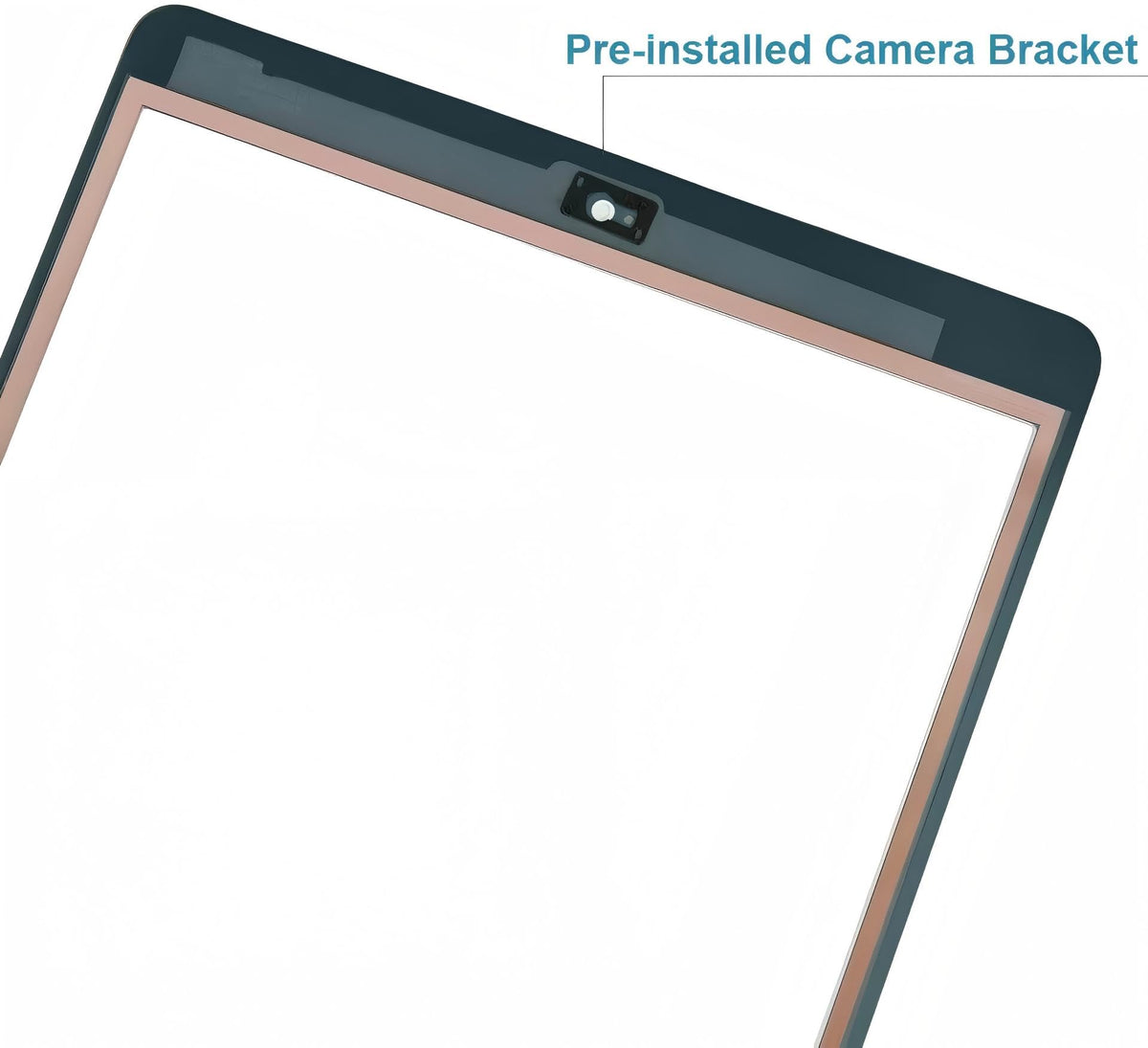 Dedyel digitizer with home button for iPad 5 enables easy replacement.