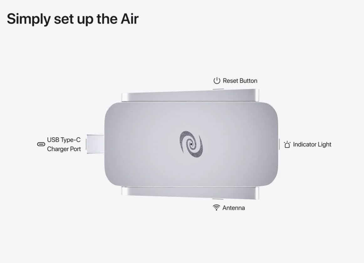 Deeper Connect Air LED indicators reveal active status at a glance