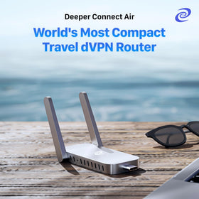 Deeper Connect Air pocket-size router fits easily in a bag