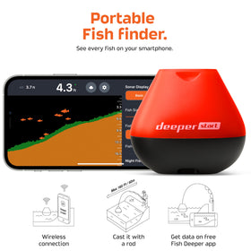 Deeper Start portable design highlights quick, wire free casting from any surface.
