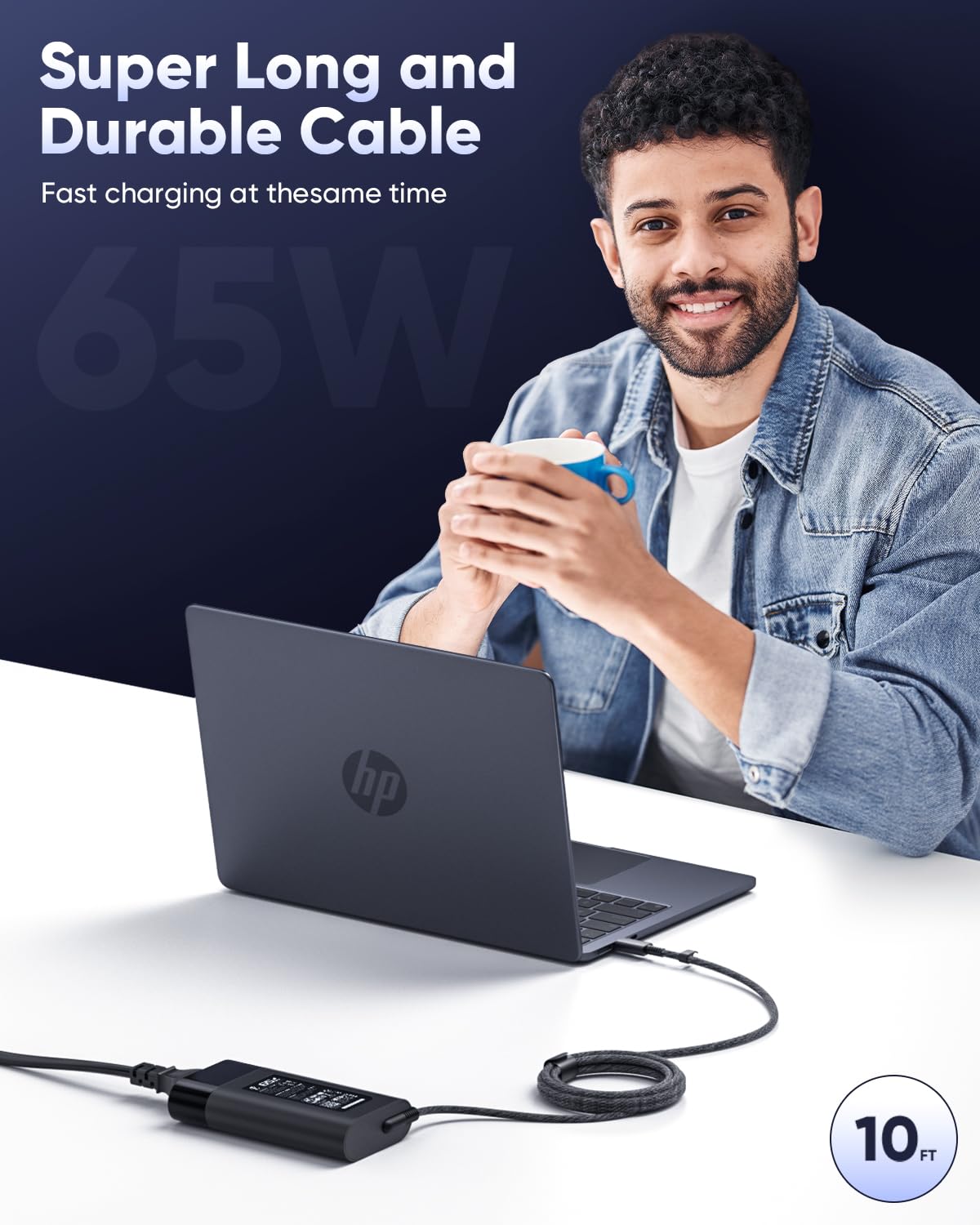 DeepFun close-up of USB-C port and label highlighting output specs and safety