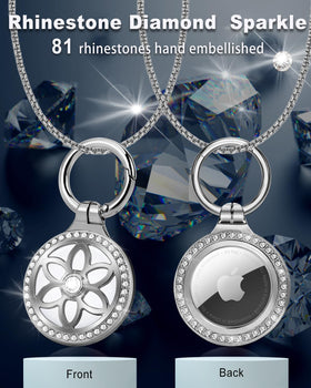 DEERLET AirTag necklace features magnetic twist-lock for secure access.