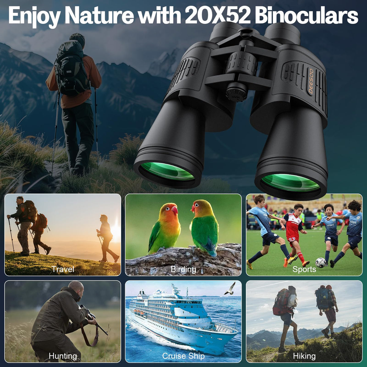deesoo used by birdwatcher in field highlighting high-magnification detail
