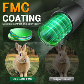 Deesoo 12-36x magnification enables smooth range adjustments during wildlife viewing.
