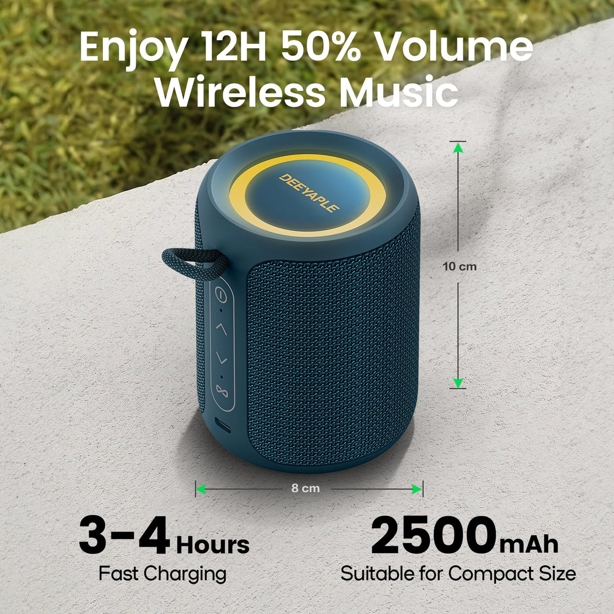 Deeyaple Bluetooth speaker with dynamic lights enhancing party ambiance