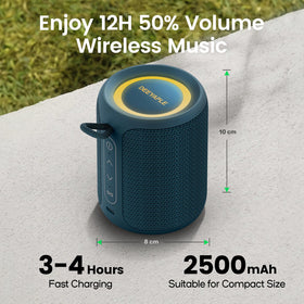 Deeyaple Bluetooth speaker with dynamic lights enhancing party ambiance