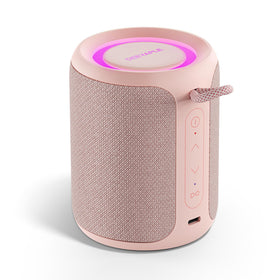 Deeyaple front view showing speaker grille and color, vibrant sound on display