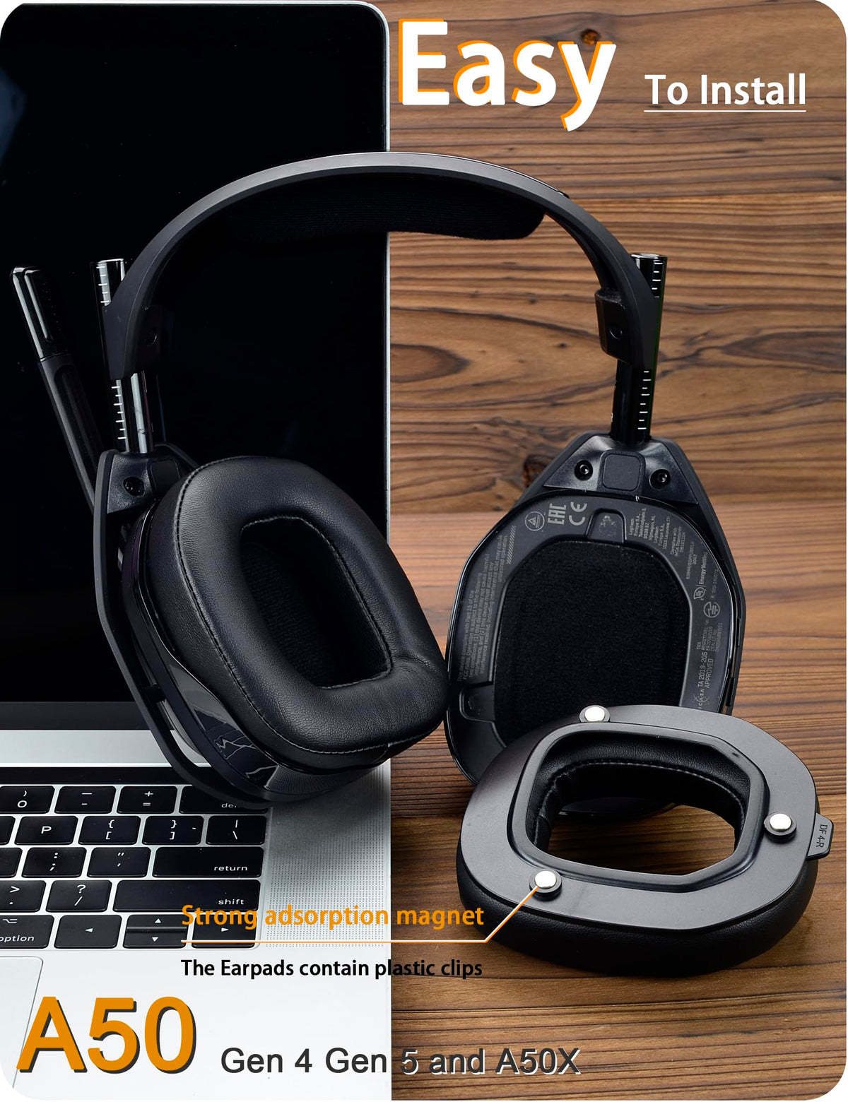 Defean A50 Gen 4 compatibility shot with Astro A50 Gen 4 headset.