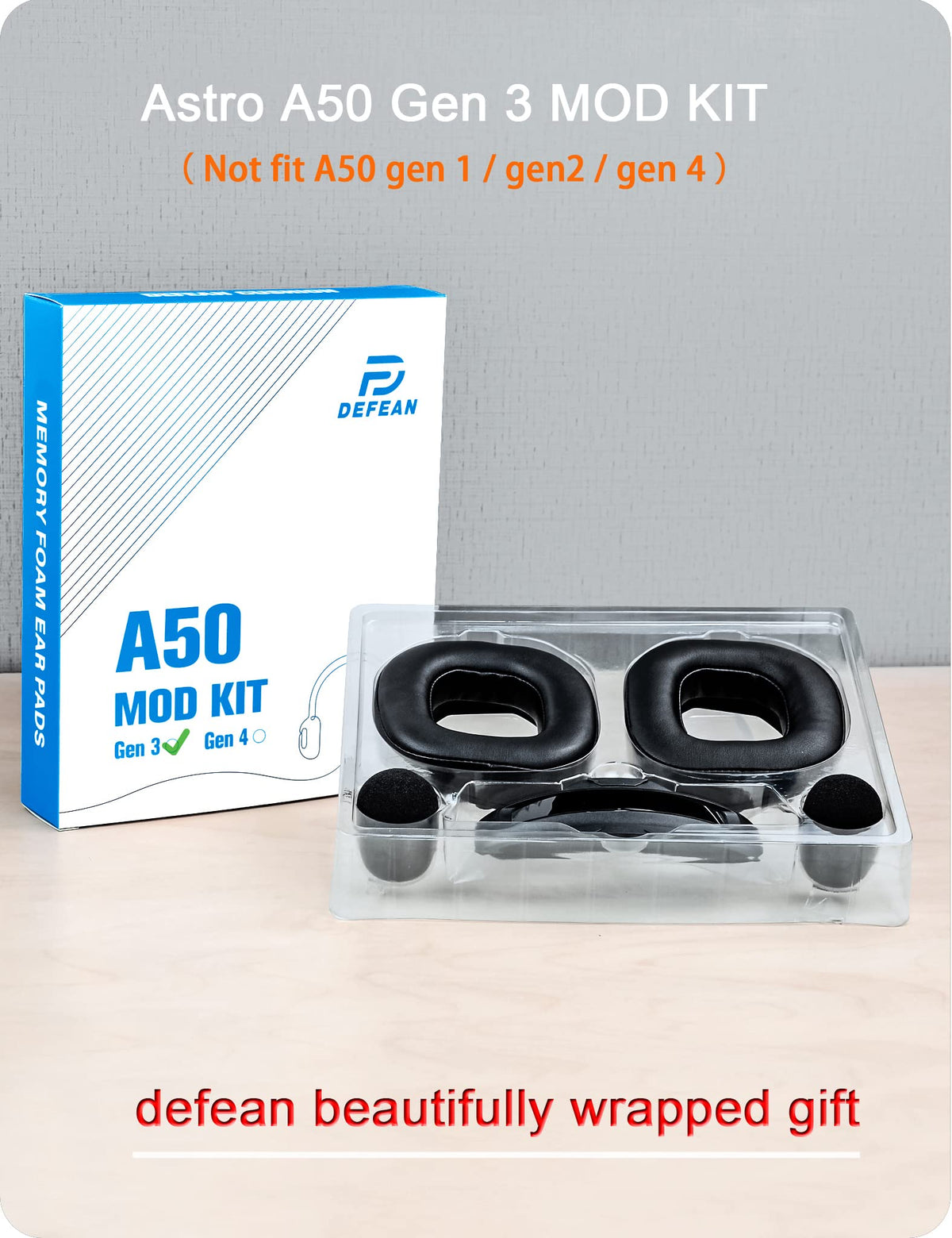 Defean A50 Gen 3 mod kit on Astro A50 Gen 3 confirming compatibility