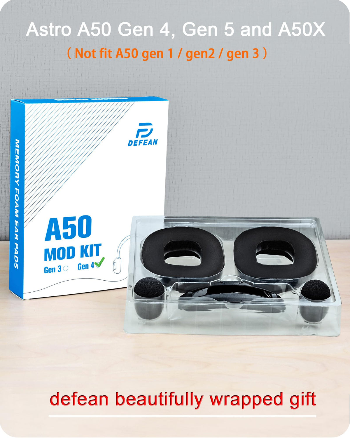 defean A50 Gen 4 size comparison with ruler showing exact dimensions for compatible fit