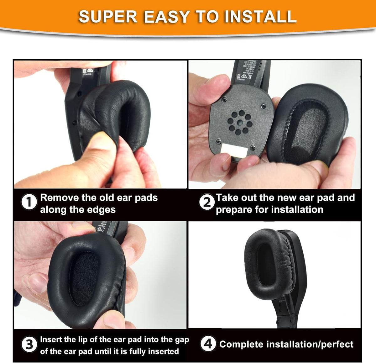 defean ear pad thickness cross-section, supportive foam for even pressure