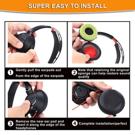 Defean ear pads packaged replacement covers ready to install