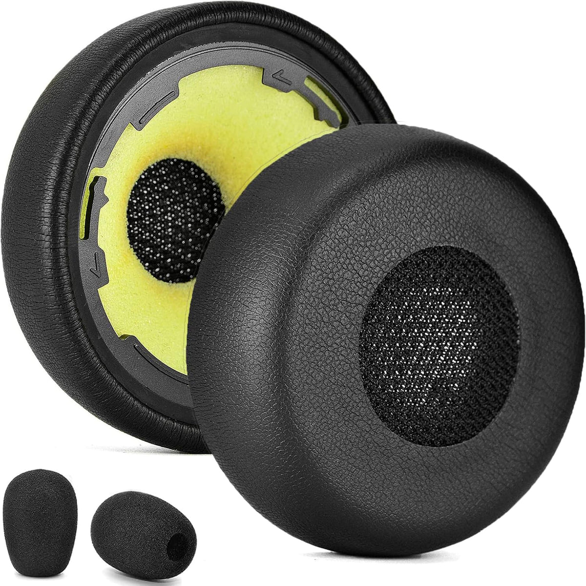 defean front view of replacement ear pads showing neat finish and renewed comfort