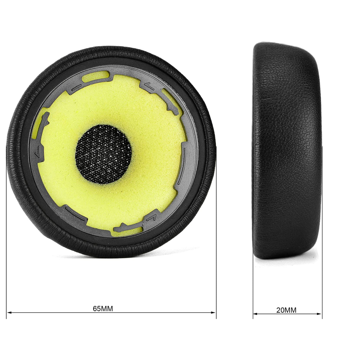 defean hand snapping replacement pad into earcup for tool-free installation