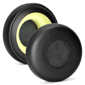 defean front view of Evolve 65 ear pads showing clean packaging and fit benefit
