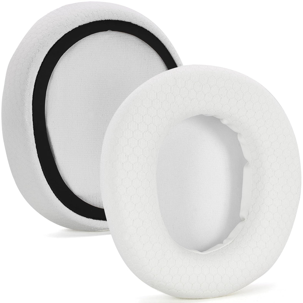 defean front view showing replacement earpads and white finish for refreshed comfort