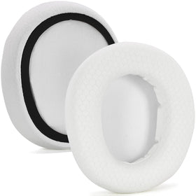 defean front view showing replacement earpads and white finish for refreshed comfort