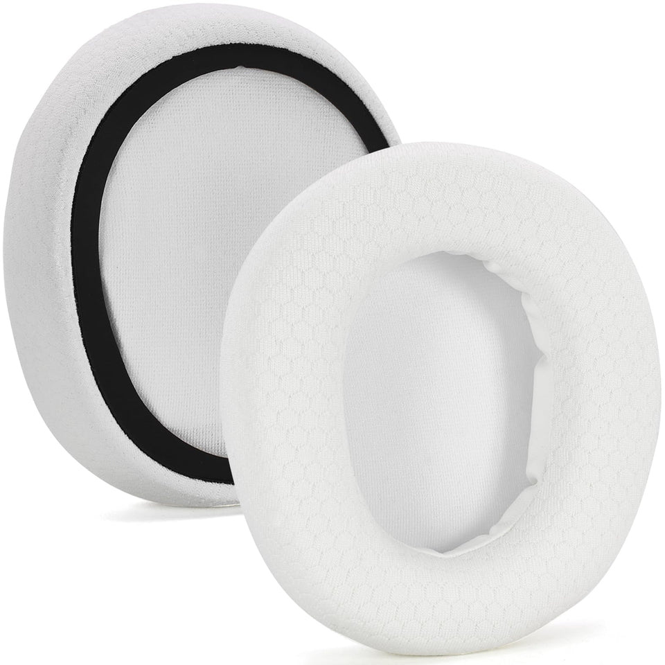 defean front view showing replacement earpads and white finish for refreshed comfort