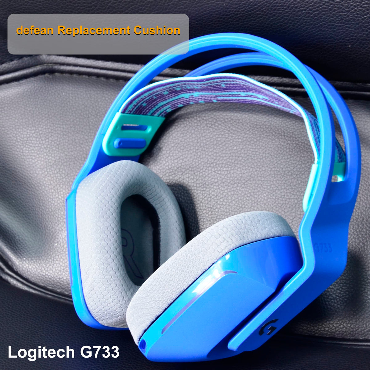 defean lifestyle desk setup with G733 earpads emphasizing comfortable long sessions