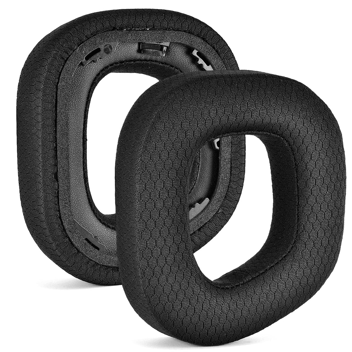 Defean HS80 thickened ear pads with black fabric for enhanced comfort and fit