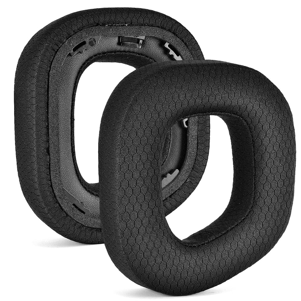 Defean HS80 thickened ear pads with black fabric for enhanced comfort and fit