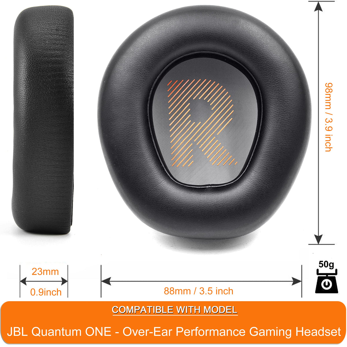 Defean Quantum One ear pads foam close-up shows high-density padding for seal